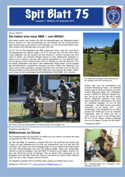 SpitBlatt 75 - Ausgabe 1 - Logistikbasis der Armee LBA
