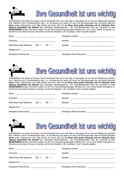 Ihre Gesundheit ist uns wichtig!