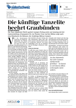 Portrait Milena Crameri, Südostzeitung (25.06.2015)