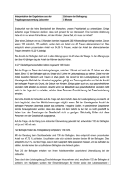 Interpretation der Ergebnisse aus der Fragebogenauswertung