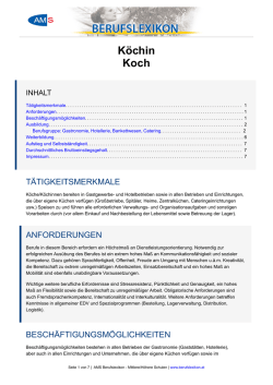 Köchin Koch - Berufslexikon