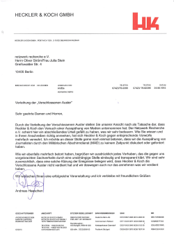 HECKLER & KOCH GMBH - Netzwerk Recherche