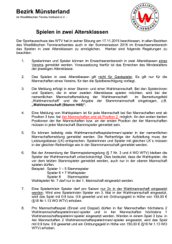 Spielen in zwei Altersklassen 2016