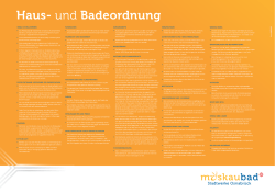 Haus- und Badeordnung - Stadtwerke Osnabr&uuml;ck