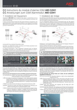 Instructions du module d`alarme GSM AKO