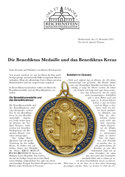 Die Benediktus Medaille und das Benediktus Kreuz