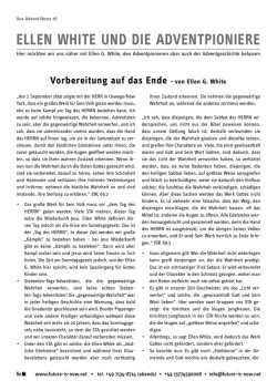 ELLEN WHITE UND DIE ADVENTPIONIERE
