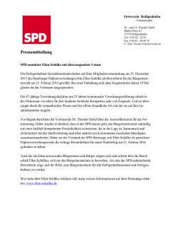 SPD nominiert Ellen Schülke für die