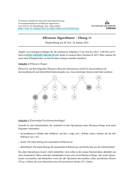 E iziente Algorithmen – Übung 11