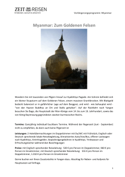 Myanmar: Zum Goldenen Felsen