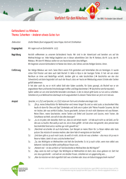 Gottesdienst rund um&acute;s Schenken