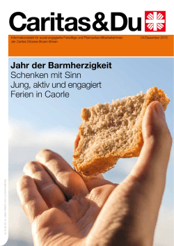 Jahr der Barmherzigkeit Schenken mit Sinn Jung, aktiv und
