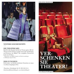 Ver- schenken sie theater!