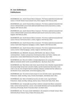 Dr. Jean Goldenbaum: Publikationen