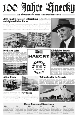 Jean Haecky: Hotelier, Unternehmer und diplomatischer Kurier Die