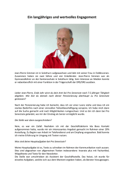 Interview Jean-Pierre Newsletter