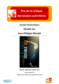 Double Jeu Jean-Philippe Blondel