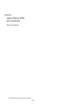Jean-Pierre Wils: ars moriendi