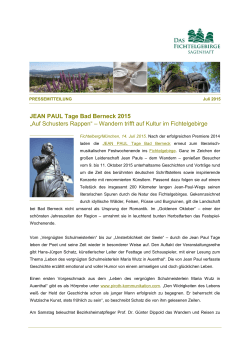 JEAN PAUL Tage Bad Berneck 2015