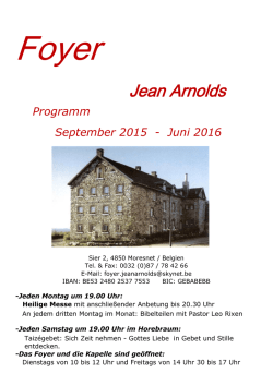 Jean Arnolds - Miteinander f&uuml;r Aachen