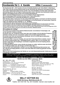 Handsender f&uuml;r 1 - 4 Kan&auml;le Ultra Commander