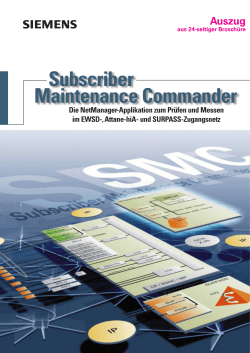 Subscriber Maintenance Commander