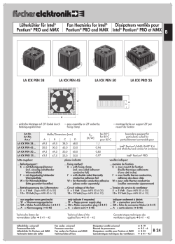 Lüfterkühler für Intel® Pentium® PRO und MMX Fan Heatsinks for