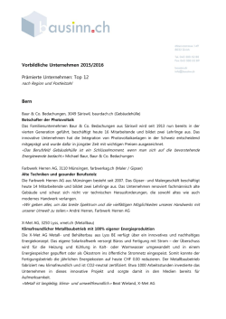 Top 12 Vorbildliche Unternehmen