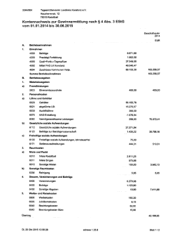 Gewinnermittlung - Tagesmütterverein