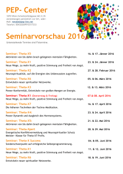 Seminar Programm 2016