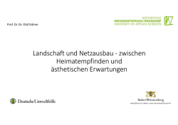 Prof. Dr. Olaf Kühne: Landschaft und Netzausbau