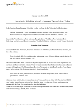 Jesus das Tabernakel auf Erden