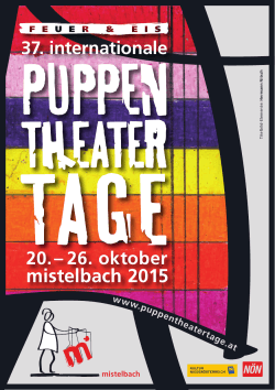Programmheft 2015 - Internationale Puppentheatertage Mistelbach