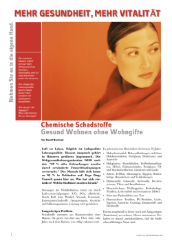 Chemische Schadstoffe | Gesund Wohnen ohne Wohngifte (PDF. 3