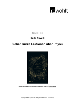 Sieben kurze Lektionen &uuml;ber Physik
