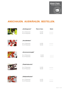 ANSCHAUEN. AUSWÄHLEN. BESTELLEN. - klein & fein Deko-Set