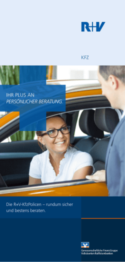 Leistungs&uuml;bersicht zur R+V-KfzPolice-Plus