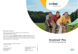 Accutrend&reg; Plus Kurzbedienungsanleitung