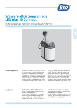 Wasserenthärtungsanlage LEX plus 10 Connect