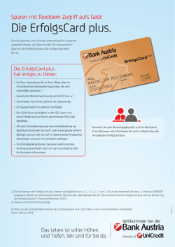 Die ErfolgsCard plus.
