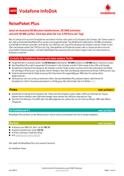 InfoDok 4605: ReisePaket Plus