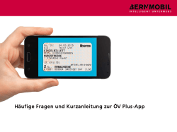 H&auml;ufige Fragen und Kurzanleitung zur &Ouml;V Plus-App