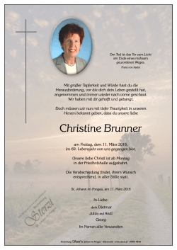 Christine Brunner - Bestattung Sterzl