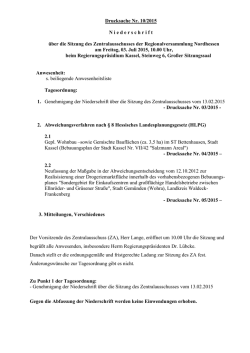 Drucksache Nr - Regierungspr&auml;sidium Kassel