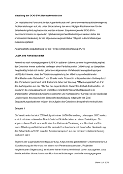 Mitteilung der DOG-BVA-Rechtskommission Der medizinische