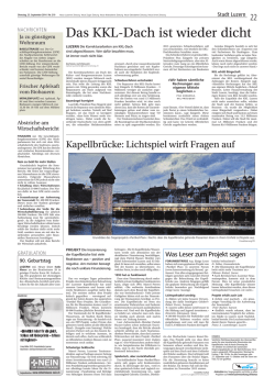 Kapellbrücke: Lichtspiel wirft Fragen auf