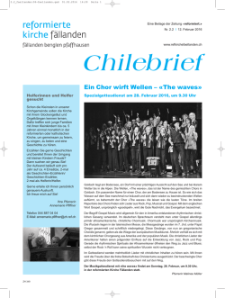Ein Chor wirft Wellen &ndash; &laquo;The waves&raquo;