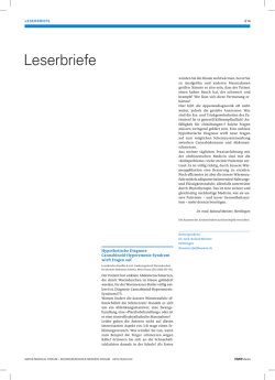 Leserbriefe - Swiss Medical Forum