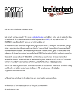 Hallo liebe Kunstschaffenden und Galerist*innen, habt ihr Lust