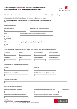 Anforderung ehrenamtlicher Dolmetscher/